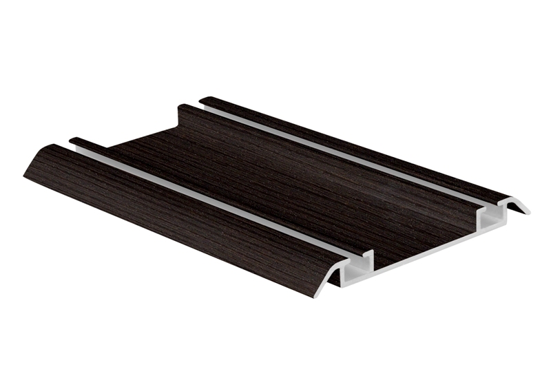 Направляющая нижняя, алюминий в ПВХ, L=5900 мм, венге темный с тиснением.. Рис. 1