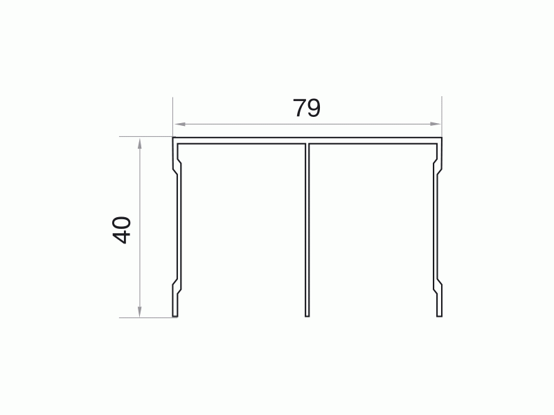 Направляющая верхняя, алюминий, L=5800 мм, белый глянец окрашеный.. Рис. 2 Направляющая верхняя, алюминий, L=5800 мм, белый глянец окрашеный.. Рис. 2