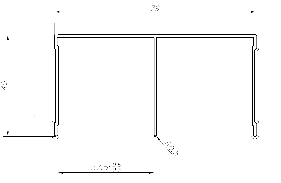 Направляющая верхняя, алюминий, L=5800 мм, золото.. Рис. 2 Направляющая верхняя, алюминий, L=5800 мм, золото.. Рис. 2