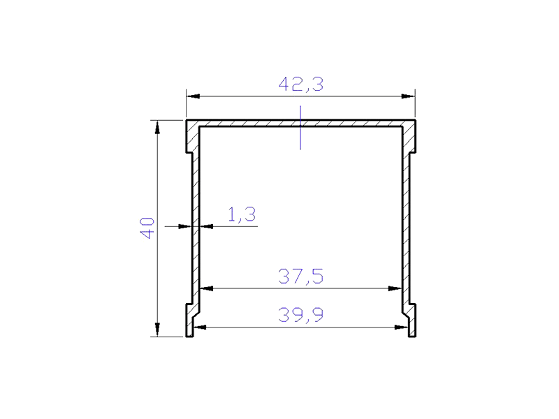 Направляющая верхняя однополозная, FIRMAX, алюминий, L=5800 мм, серебро.. Рис. 3 Направляющая верхняя однополозная, FIRMAX, алюминий, L=5800 мм, серебро.. Рис. 3