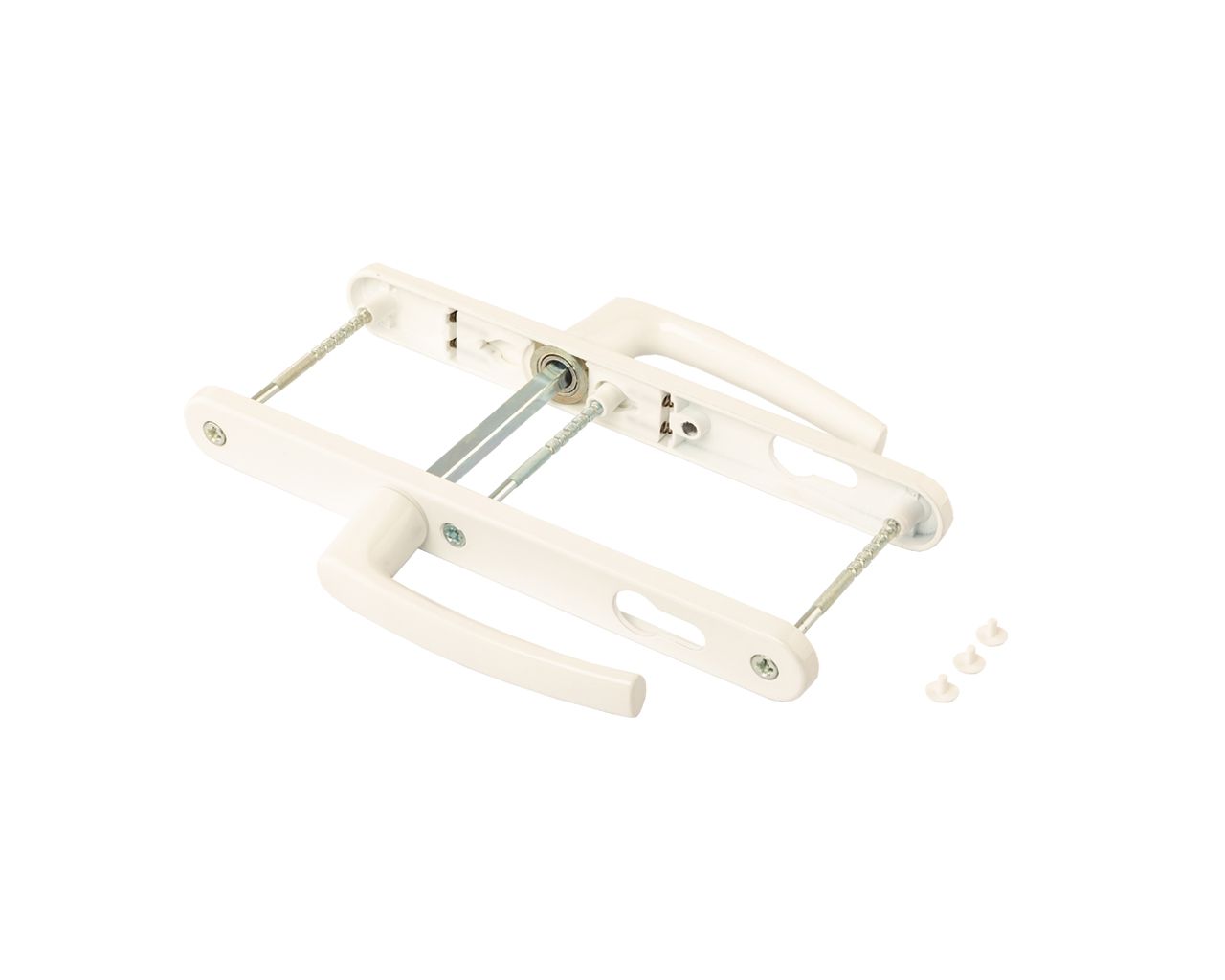 Нажимной гарнитур ALFA 28/92 подпруж. RAL 9016 белый (3 винта посадочные Hoppe). Рис. 3 Нажимной гарнитур ALFA 28/92 подпруж. RAL 9016 белый (3 винта посадочные Hoppe). Рис. 3