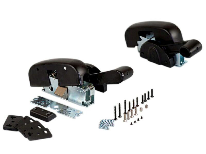 Гарнитур нажимной с декоративными накладками для антипаниковой ручки (комплект деталей для установки), 3 точки запирания горизонтальная и вертикальные, черный, 07832500N