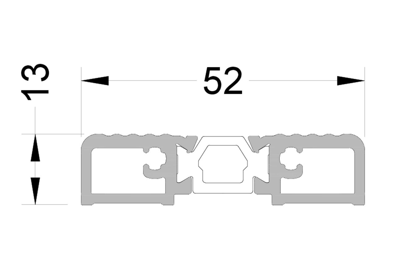 Низкий порог с терморазрывом 13мм 6.0 м. неокрас. Рис. 1 Низкий порог с терморазрывом 13мм 6.0 м. неокрас. Рис. 1