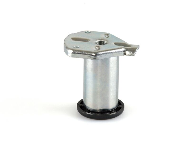 Ножка накладная регулируемая для шкафа H=60мм,пластиковым подпятником, сталь, замак (комплект 100 шт.). Рис. 1 Ножка накладная регулируемая для шкафа H=60мм,пластиковым подпятником, сталь, замак (комплект 100 шт.). Рис. 1