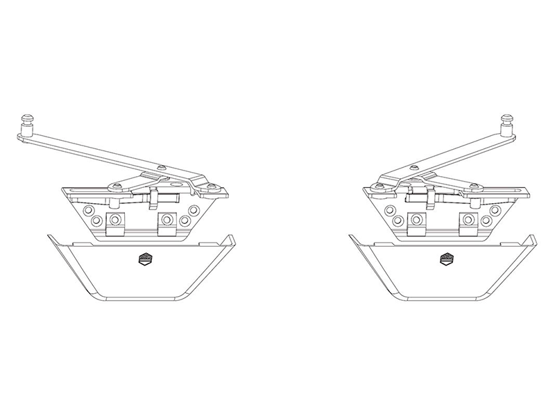 Ножницы откидные для SKB-S/SE, комплект коричневый. Рис. 1