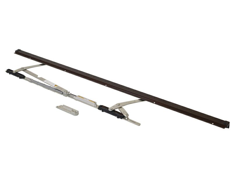 Ножницы+направляющая на створке Internika SP 750-900 правые, коричневые. Рис. 1