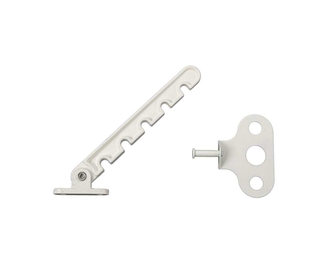 Ограничитель открывания металлический, белый (пром. упаковка). Рис. 1 Ограничитель открывания металлический, белый (пром. упаковка). Рис. 1