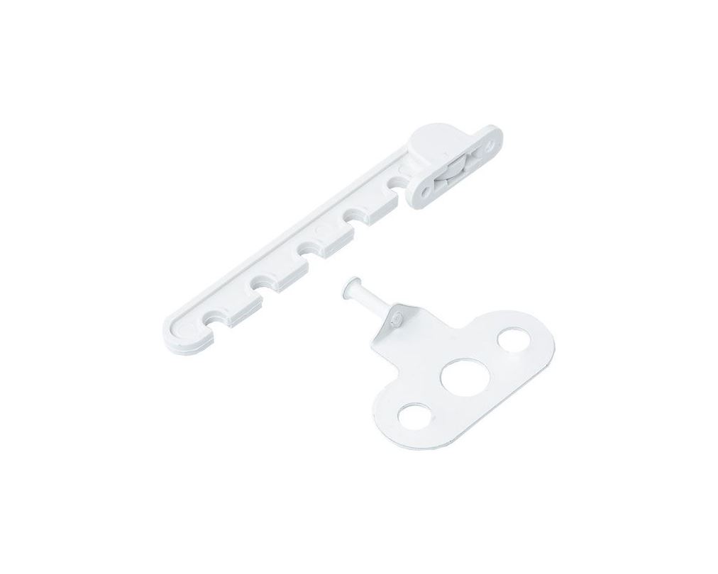 Ограничитель открывания (овальная розетка), 5 делений, белый с металлическим держателем. Рис. 1