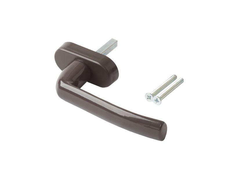 Ручка оконная Internika Kronos штифт 37 мм, 45°, коричневый (8019), 2 винта 5*45мм. Рис. 3