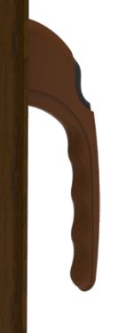 Ручка оконная Internika прямая штифт 38 мм, коричневый RAL8019. Рис. 1