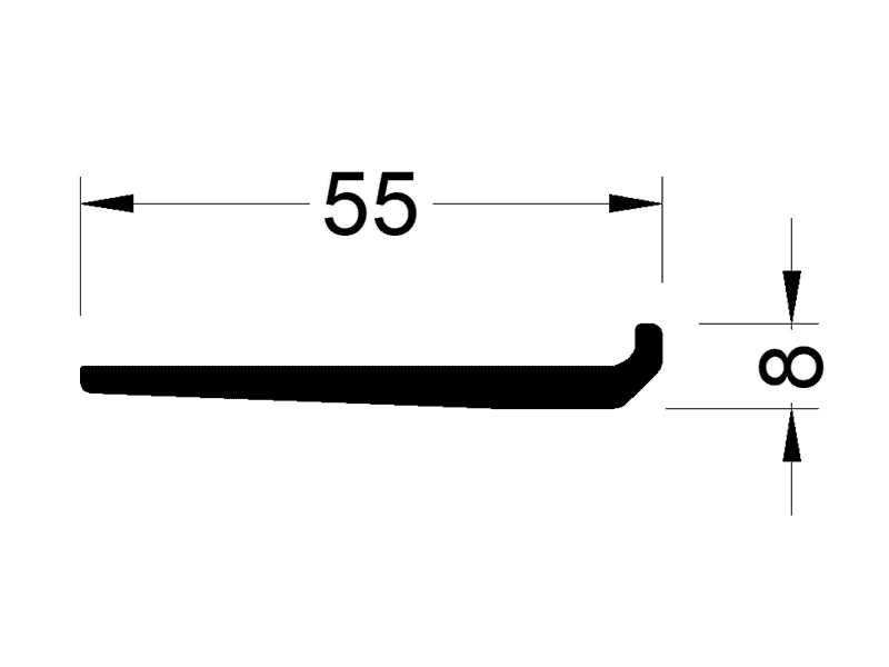 Опора под заполнение 44-48 мм ALUMARK 3м. неокрашенный