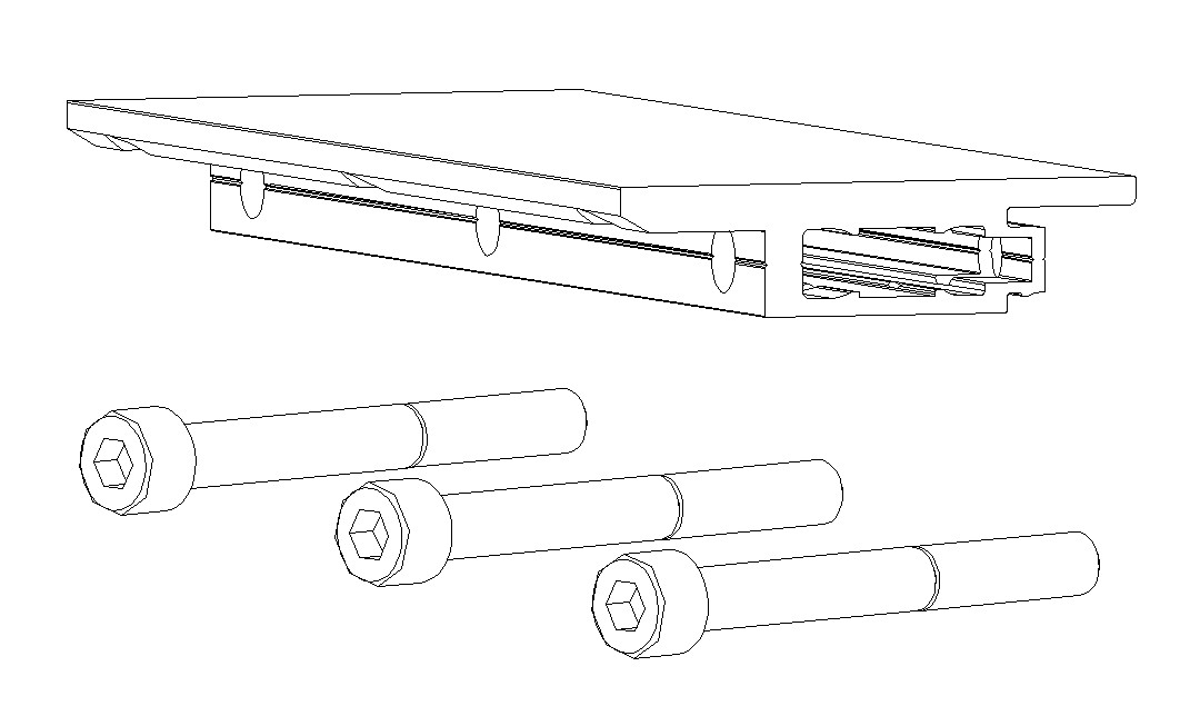 Опора заполнения усиленная 68 мм, комплект (опора - 1шт, винт М8х80 - 3шт). Рис. 1 Опора заполнения усиленная 68 мм, комплект (опора - 1шт, винт М8х80 - 3шт). Рис. 1