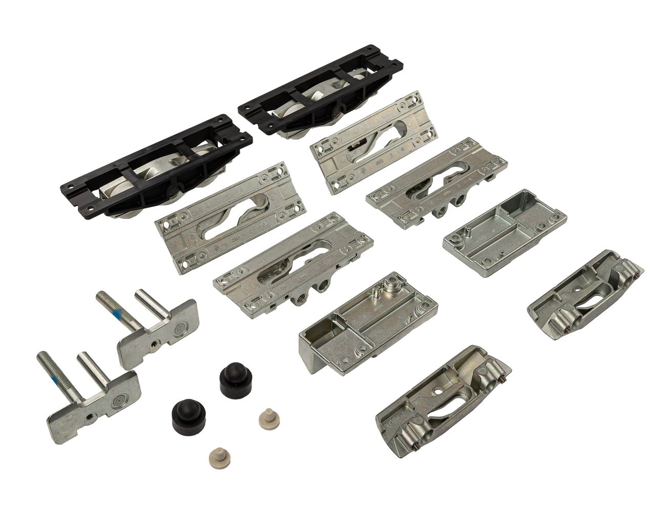 Основной комплект с 2 запорными механизмами верх/низ 2 ответных планки сторона механизма правый 200kg Цвет: серебро. Рис. 2