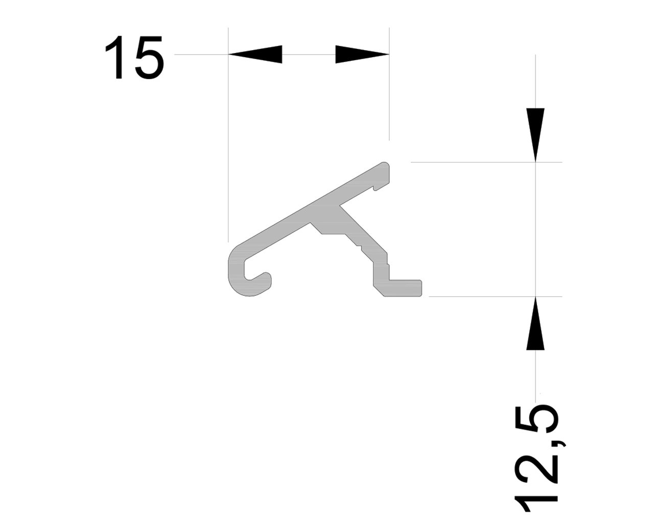 Отлив ALUMARK 6м Белый RAL9016. Рис. 1 Отлив ALUMARK 6м Белый RAL9016. Рис. 1