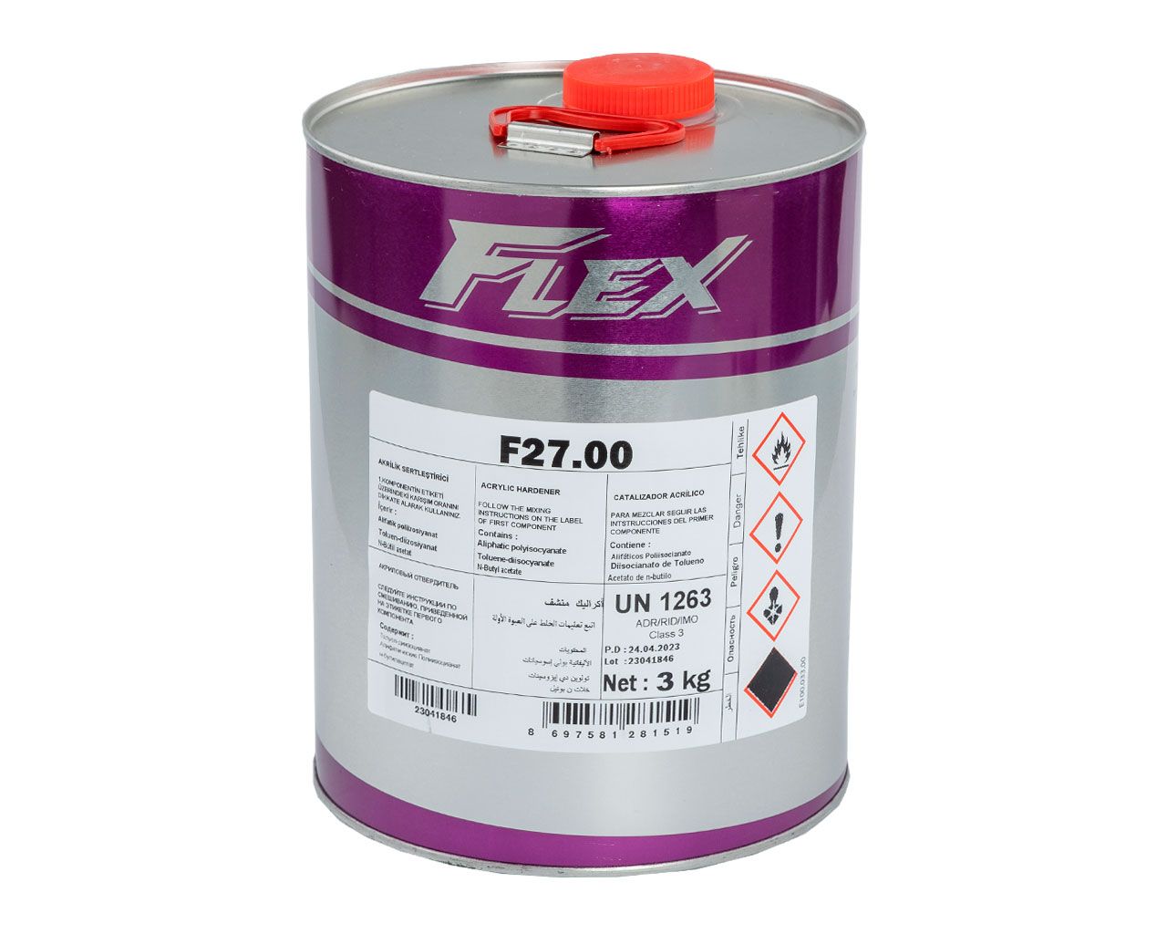 Отвердитель FLEX F27.00 для акрилов, н.у. 3кг. Рис. 1 Отвердитель FLEX F27.00 для акрилов, н.у. 3кг. Рис. 1