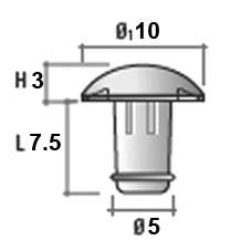 PR01 Демпфер врезной D10x7.5, полупрозрачный. Рис. 3