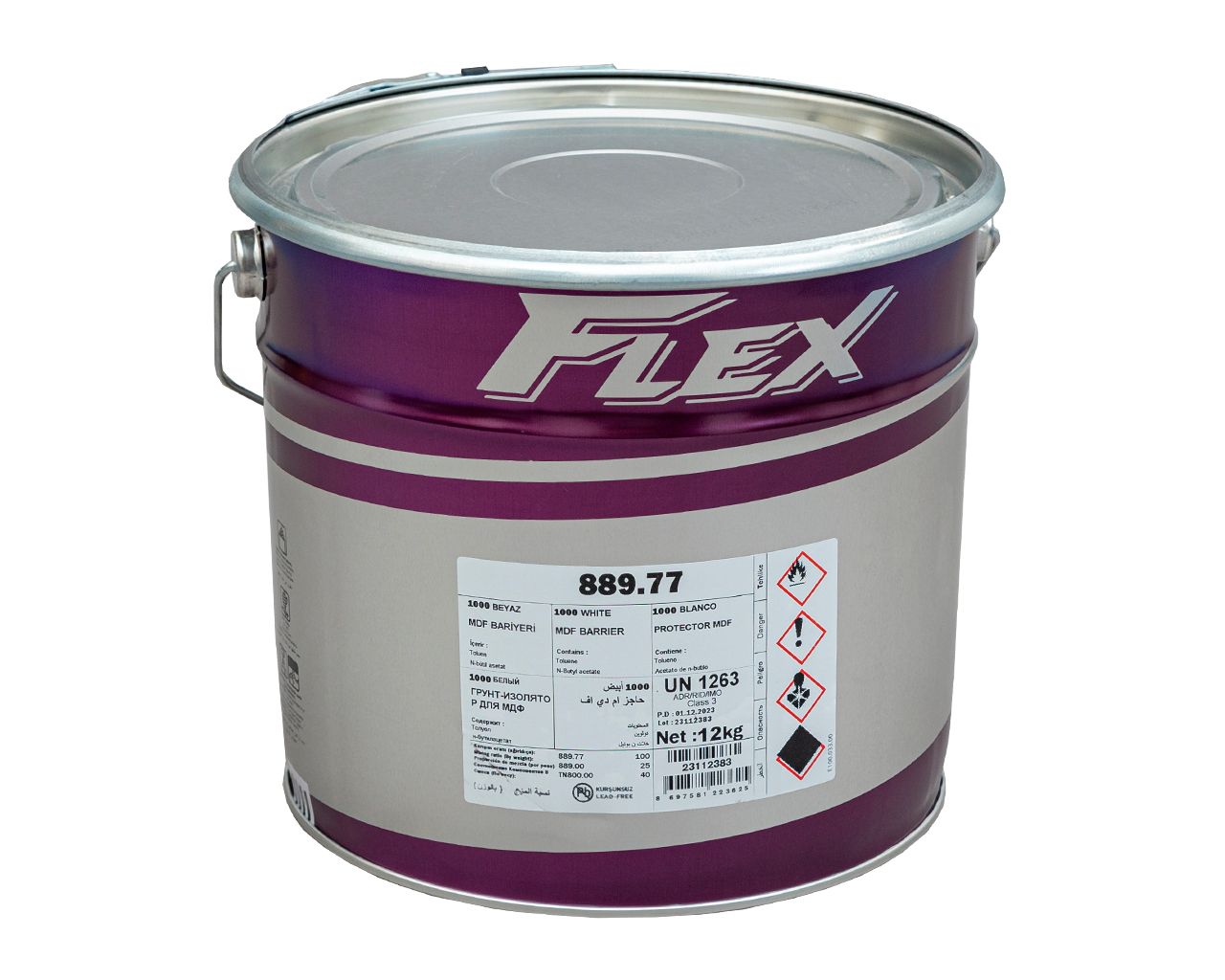 ПУ-грунт-изолятор FLEX 889.77 для МДФ белый, н.у.12кг (+25% 889.00). Рис. 1