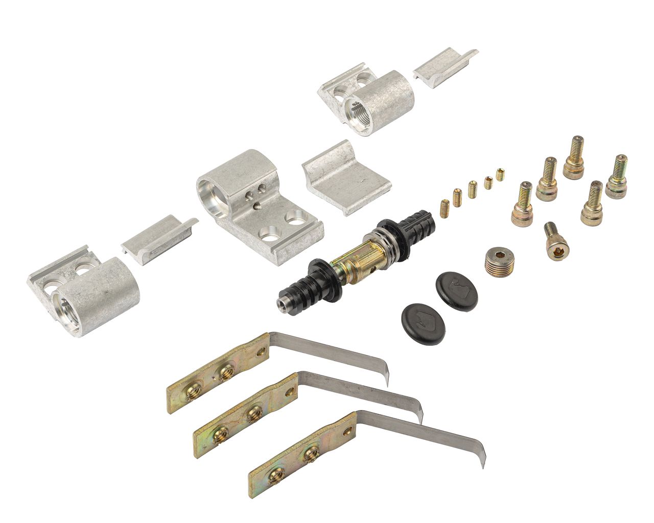 Петля 3-х секционная, м/о 62,5 мм, крепл. на хол. профиль, неокраш.. Рис. 1