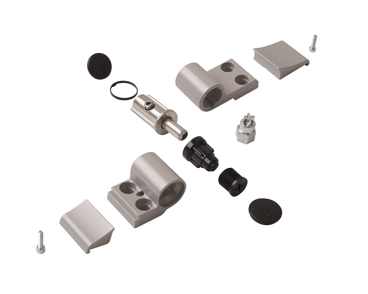 Петля DOMINA Classic дверная Giesse 2-х секционная, без крепления, межосевое 62.5, серебр. RAL9006, 06170970. Рис. 1