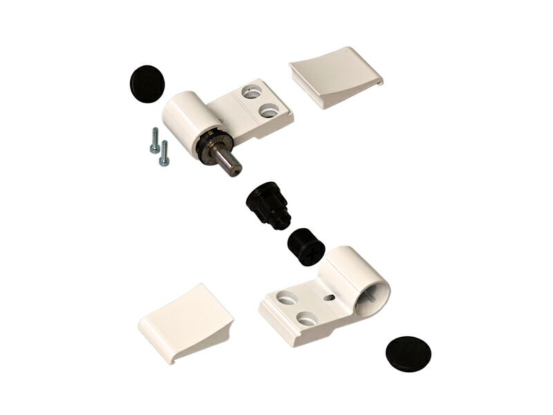 Петля DOMINA Classic дверная Giesse 2-х секционная, без крепления, межосевое 92, анодированная, 06178020. Рис. 1