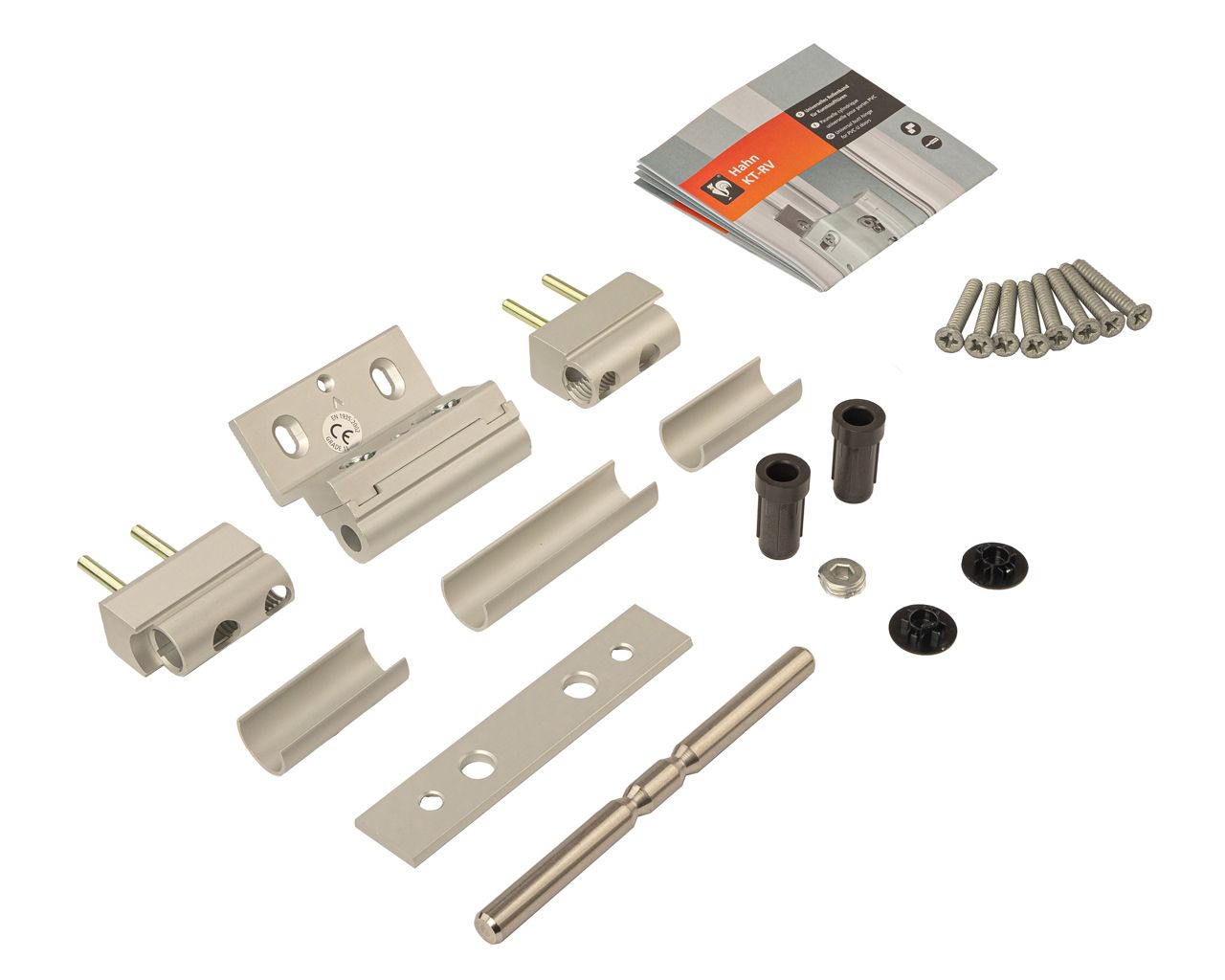 Петля Dr.Hahn KT-RV 3-х секц. в фурнитурный паз, серебро EV1 для фальца 24мм (VEKA). Рис. 2 Петля Dr.Hahn KT-RV 3-х секц. в фурнитурный паз, серебро EV1 для фальца 24мм (VEKA). Рис. 2