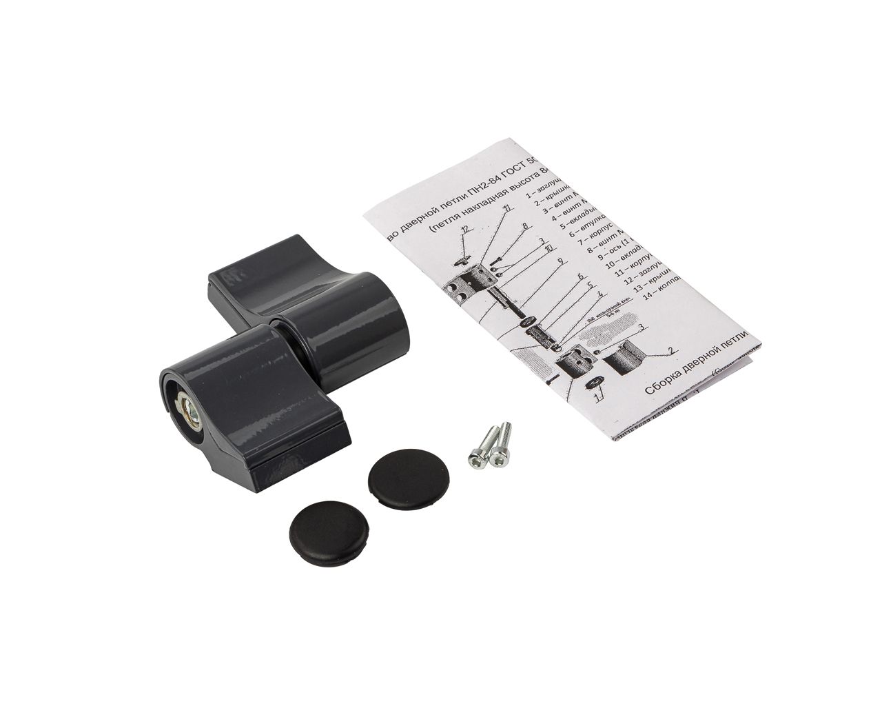 Петля Palermo, 2-х секц., втулочная, м/о 62, без крепл., RAL7024. Рис. 1