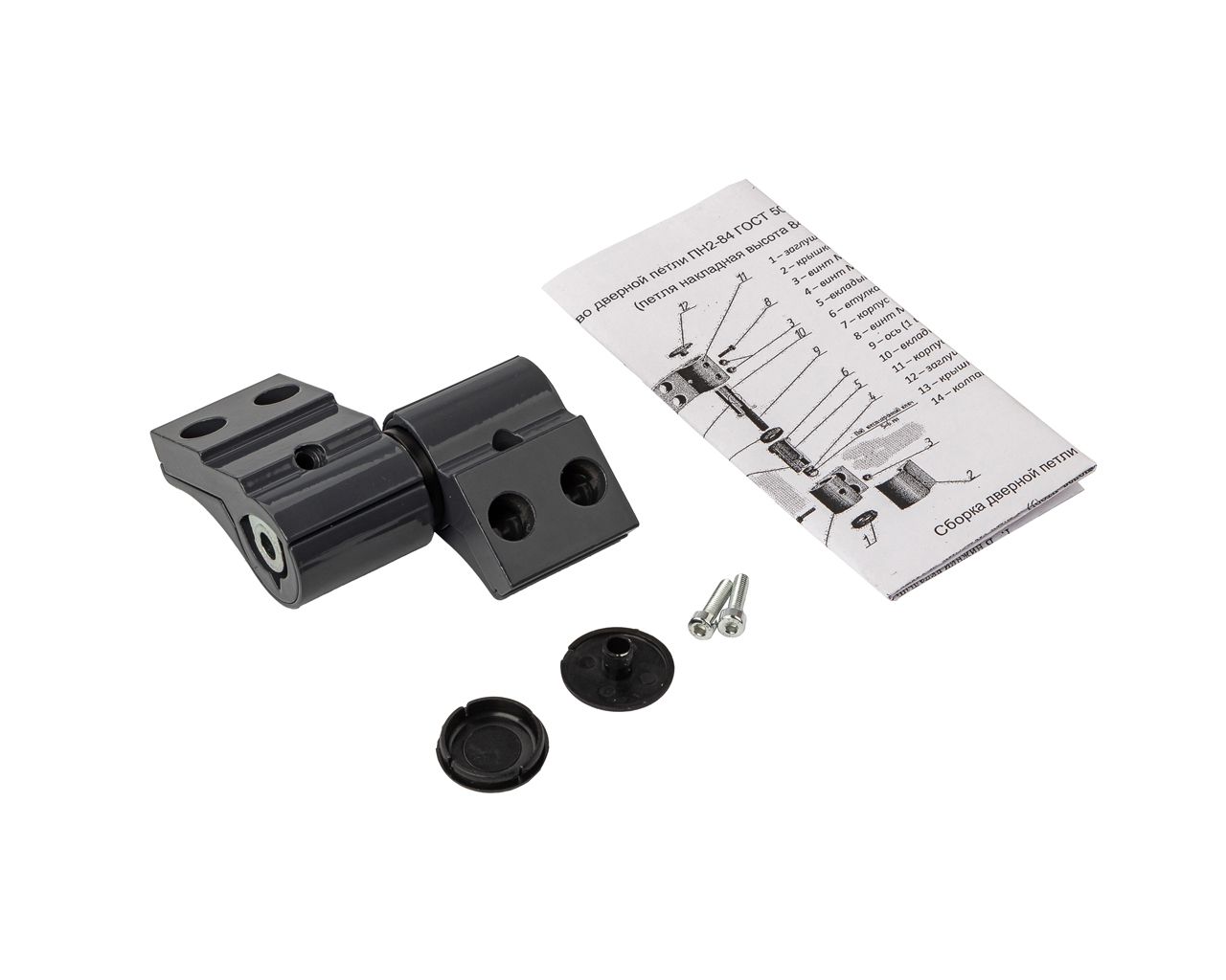 Петля Palermo, 2-х секц., втулочная, м/о 62, без крепл., RAL7024. Рис. 2