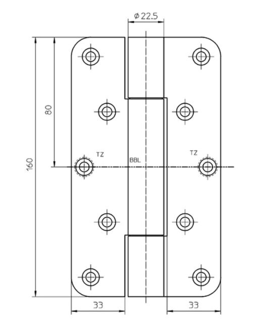 Петля VARIANT VN 2929/160, нержавеющая сталь матовый сатин (SW040). Рис. 2 Петля VARIANT VN 2929/160, нержавеющая сталь матовый сатин (SW040). Рис. 2