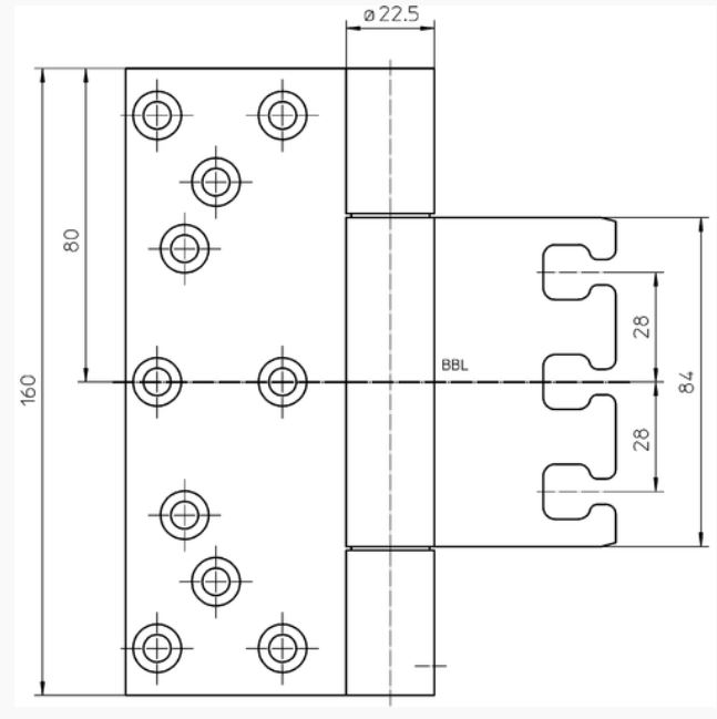 Петля VARIANT VX 7729/160-4 HA MSTS с VX 7531 3D и VX 7561 KK, нержавеющая сталь матовая. Рис. 2