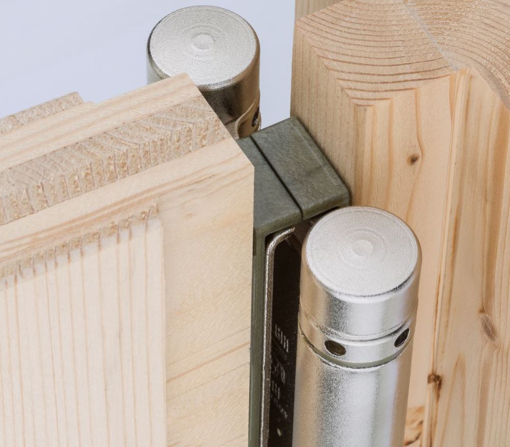 Петля барная 100 мм для деревянных дверей до 34 кг., хромированная сталь (2 петли в комплекте). Рис. 3