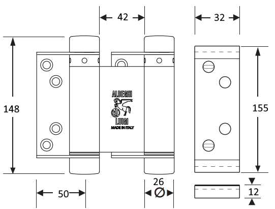 Петля барная 150 мм. для деревянных дверей до 63 кг., бронзовая сталь (2 петли в комплекте). Рис. 3 Петля барная 150 мм. для деревянных дверей до 63 кг., бронзовая сталь (2 петли в комплекте). Рис. 3