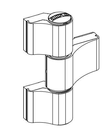 Петля для дерево-алюминиевых дверей с открыванием наружу, цвет RAL 6022