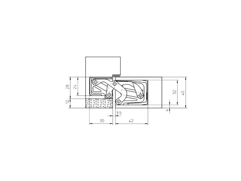 Петля для нефальцов.дверей для коробки со смещ. плоскостями до 60 кг. хром мат.. Рис. 3 Петля для нефальцов.дверей для коробки со смещ. плоскостями до 60 кг. хром мат.. Рис. 3