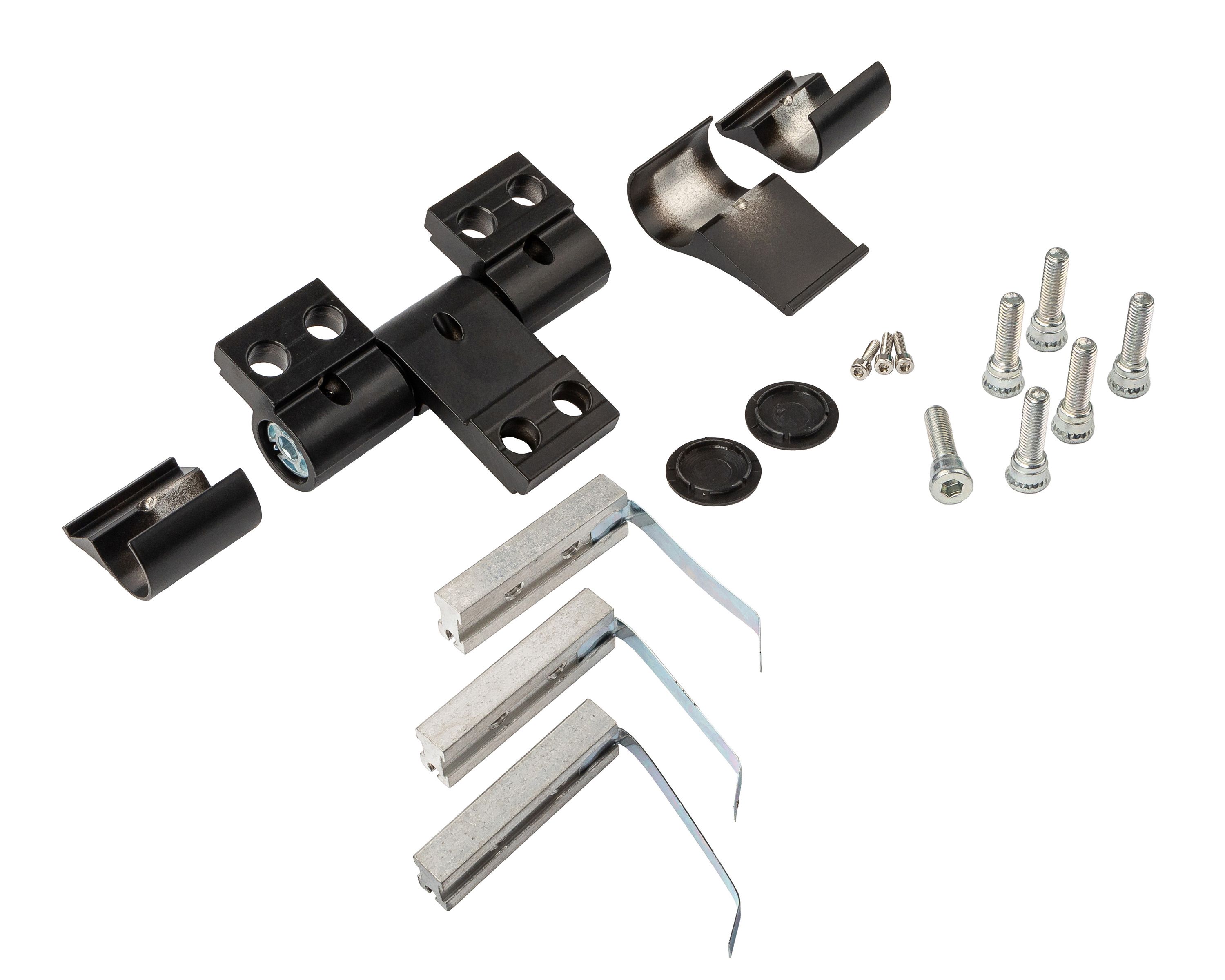 Петля двер. подшип. ELEMENTIS new, 3-х секционная, м/о 67, креп. на хол. профиль, черн. мат. RAL9005S. Рис. 2