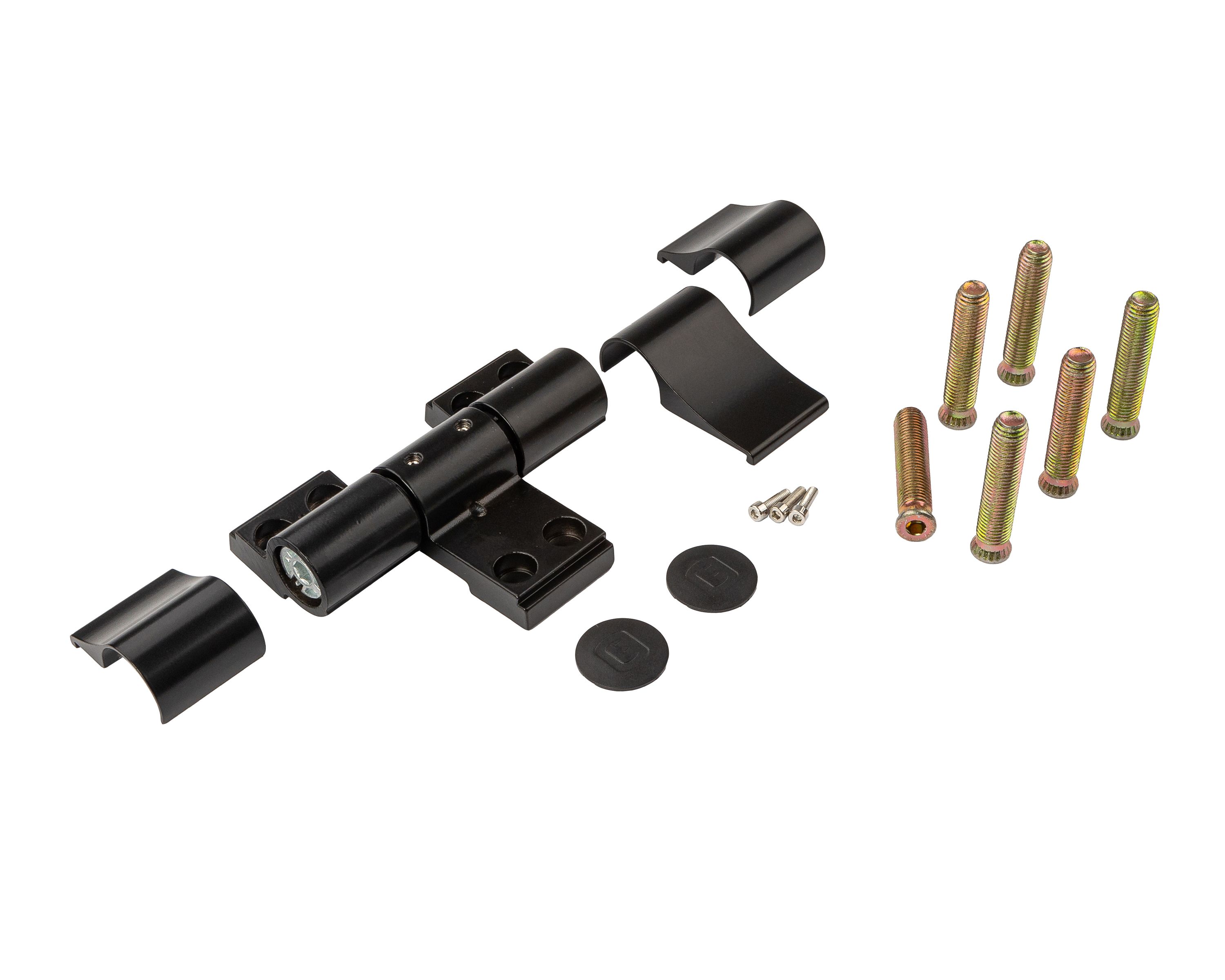 Петля двер. подшип. ELEMENTIS new, 3-х секционная, м/о 67, креп. на тепл. профиль, черн. мат. RAL9005S. Рис. 1