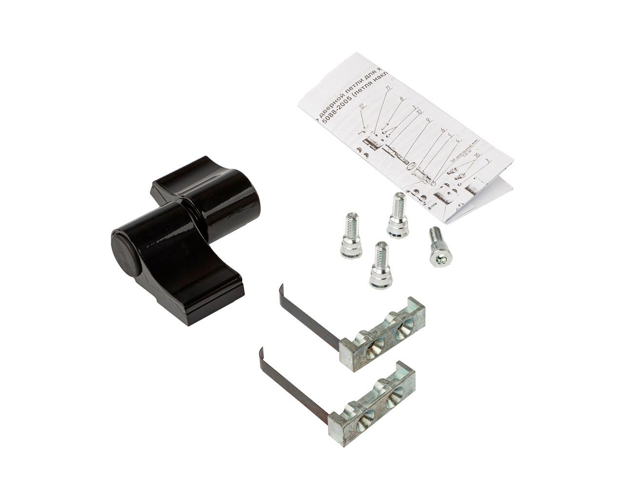 Петля двер.втул. 2-х секц. NEW, м/о 62, крепл. на хол. профиль, черн. RAL9005. Рис. 1 Петля двер.втул. 2-х секц. NEW, м/о 62, крепл. на хол. профиль, черн. RAL9005. Рис. 1