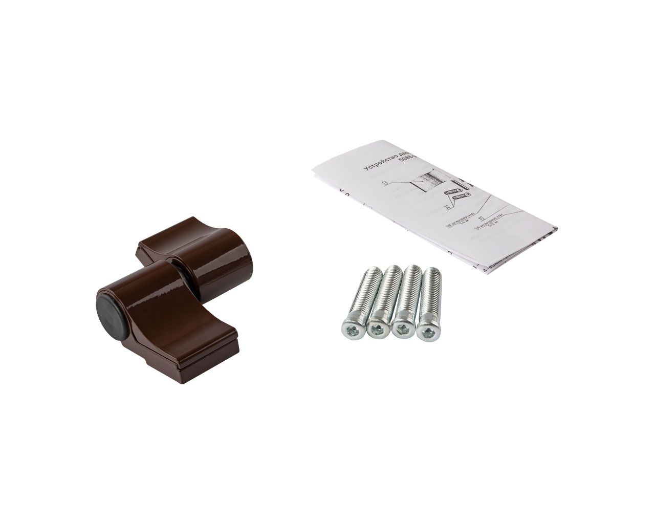 Петля двер.втул. 2-х секц. NEW, м/о 62, крепл. на тепл. профиль, корич. RAL8017. Рис. 1 Петля двер.втул. 2-х секц. NEW, м/о 62, крепл. на тепл. профиль, корич. RAL8017. Рис. 1