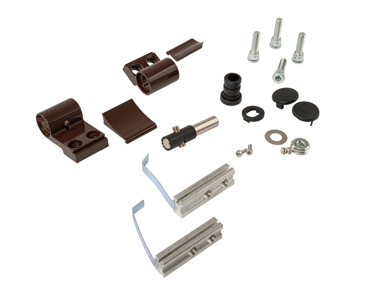 Петля двер. втулочн. ELEMENTIS, 2-х секционная, м/о 63, креп. на хол. профиль, корич. RAL8017. Рис. 2