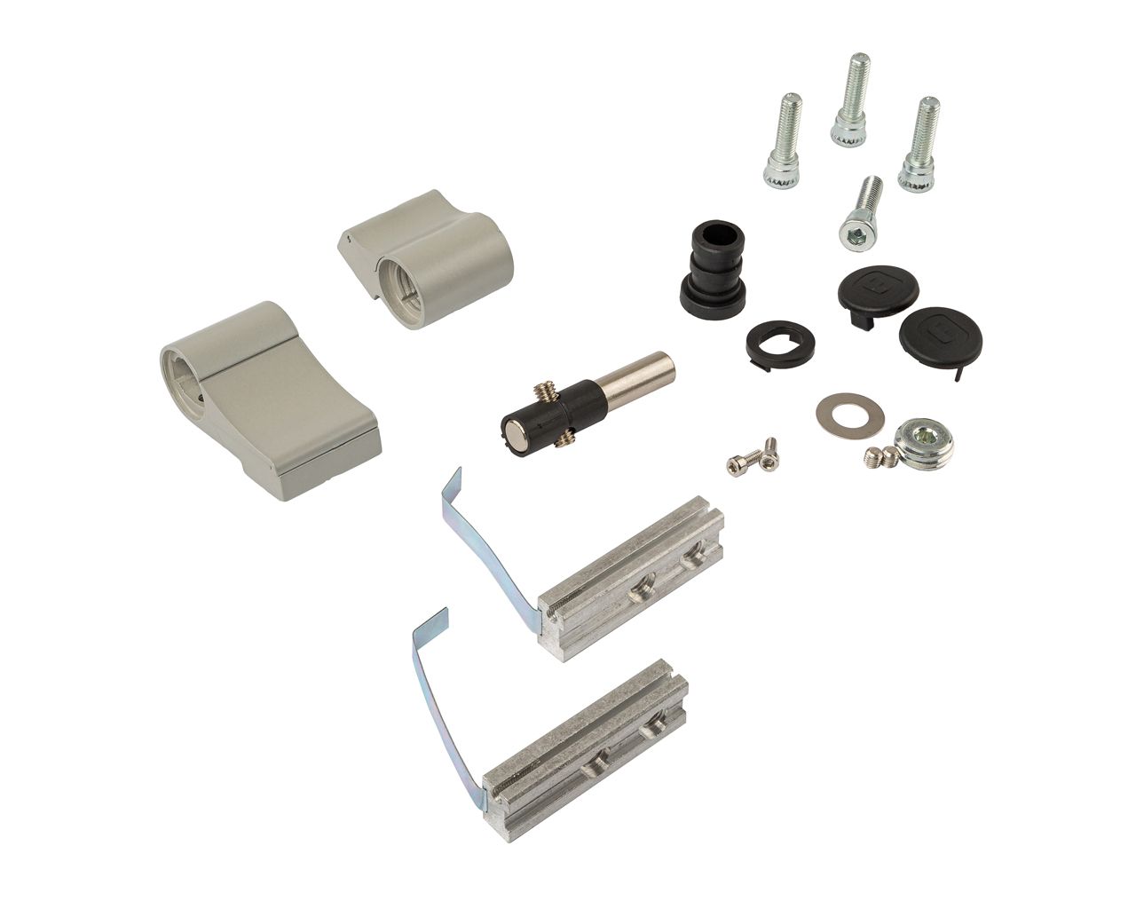 Петля двер. втулочн. ELEMENTIS, 2-х секционная, м/о 63, креп. на хол. профиль, серебр. RAL9006. Рис. 1 Петля двер. втулочн. ELEMENTIS, 2-х секционная, м/о 63, креп. на хол. профиль, серебр. RAL9006. Рис. 1