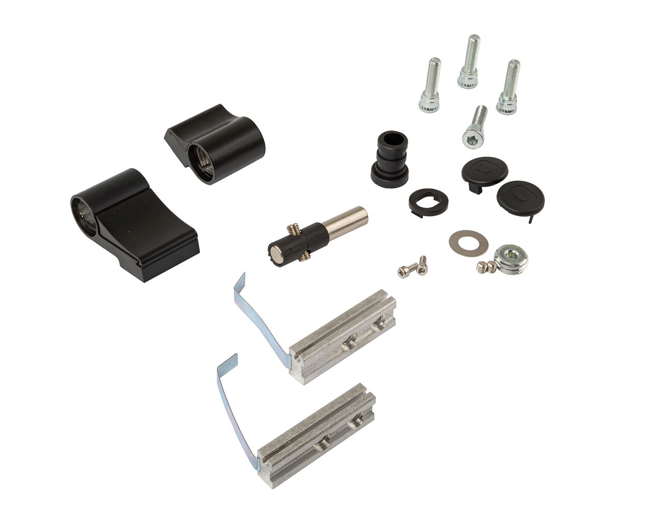 Петля двер. втулочн. ELEMENTIS, 2-х секционная, м/о 63, креп. на тепл. профиль, черн. мат. RAL9005S. Рис. 1