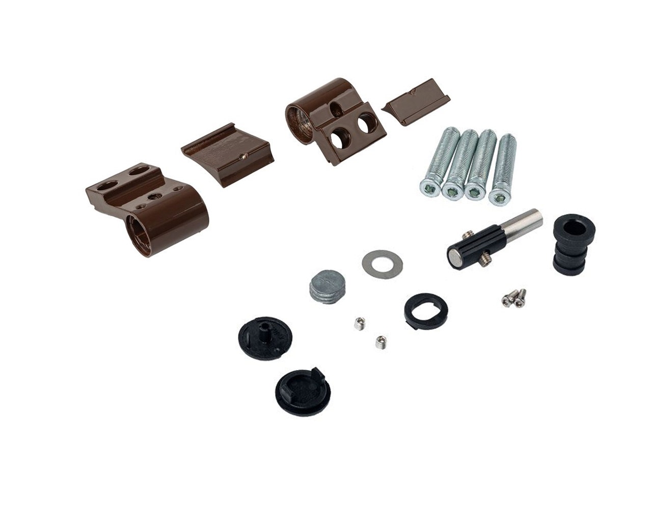 Петля двер. втулочн. ELEMENTIS, 2-х секционная, м/о 63, креп. на тепл. профиль, корич. RAL8017. Рис. 3 Петля двер. втулочн. ELEMENTIS, 2-х секционная, м/о 63, креп. на тепл. профиль, корич. RAL8017. Рис. 3