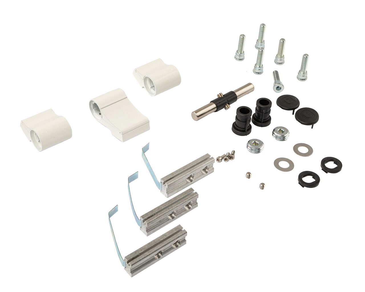 Петля двер. втулочн. ELEMENTIS, 3-х секционная, м/о 63, креп. на тепл. профиль, белая RAL9016. Рис. 1