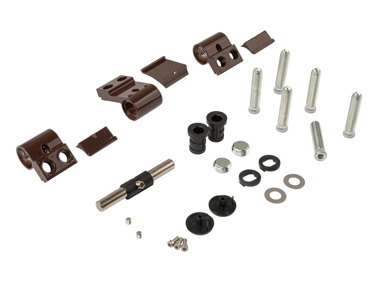 Петля двер. втулочн. ELEMENTIS, 3-х секционная, м/о 63, креп. на тепл. профиль, корич. RAL8017. Рис. 2 Петля двер. втулочн. ELEMENTIS, 3-х секционная, м/о 63, креп. на тепл. профиль, корич. RAL8017. Рис. 2