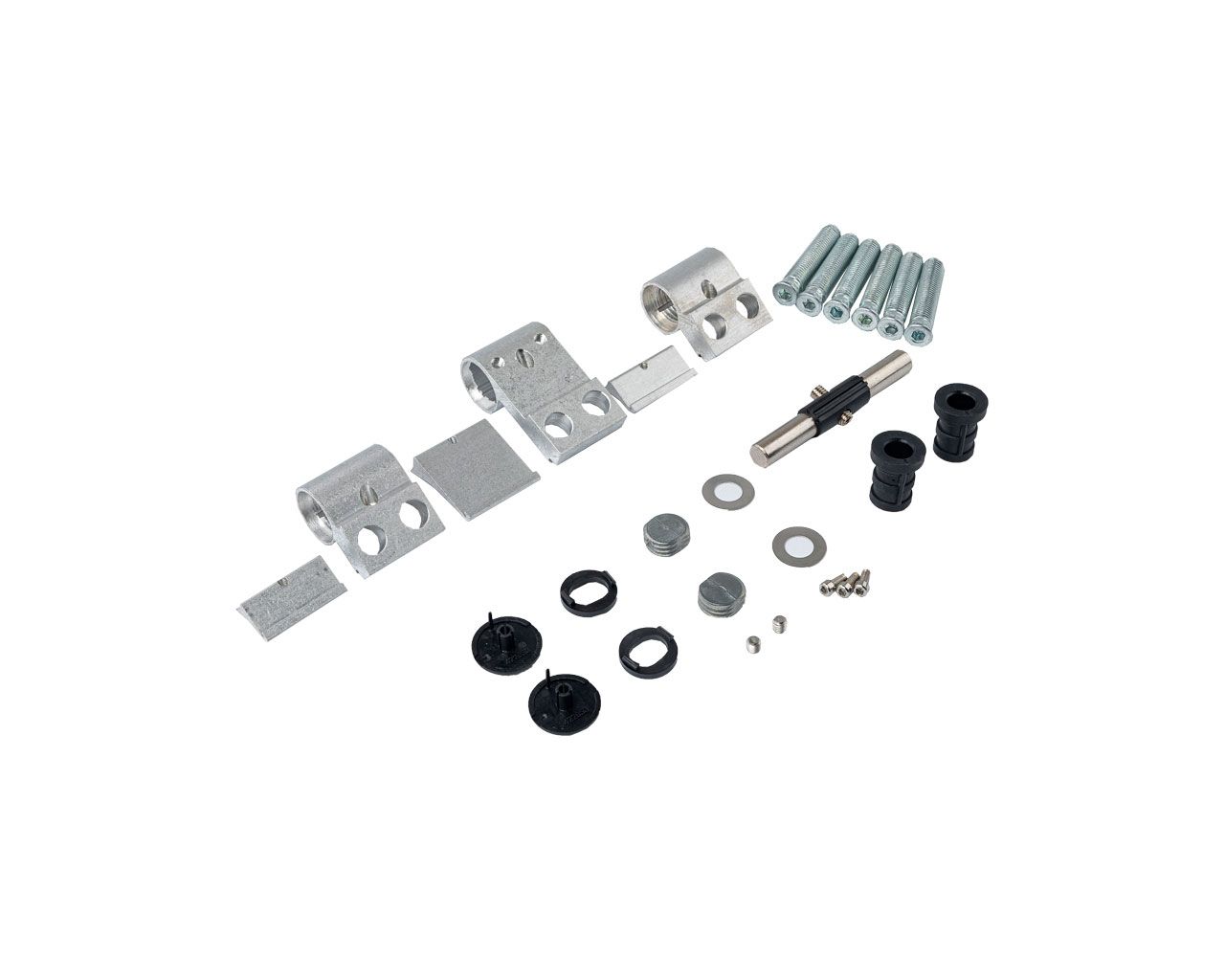 Петля двер. втулочн. ELEMENTIS, 3-х секционная, м/о 63, креп. на тепл. профиль, неокрашенная. Рис. 3 Петля двер. втулочн. ELEMENTIS, 3-х секционная, м/о 63, креп. на тепл. профиль, неокрашенная. Рис. 3