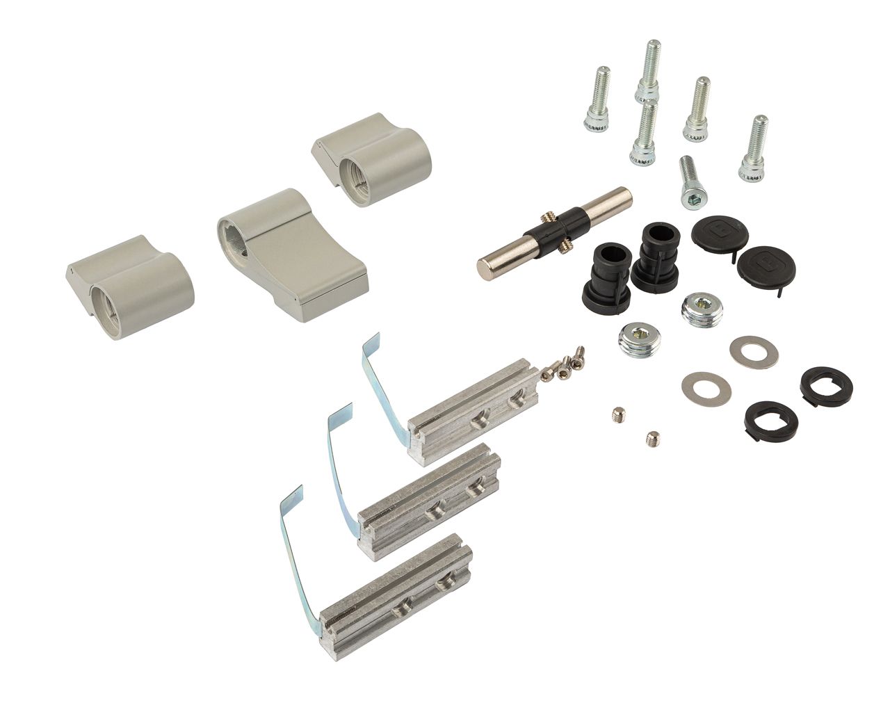 Петля двер. втулочн. ELEMENTIS, 3-х секционная, м/о 63, креп. на тепл. профиль, серебр. RAL9006. Рис. 1 Петля двер. втулочн. ELEMENTIS, 3-х секционная, м/о 63, креп. на тепл. профиль, серебр. RAL9006. Рис. 1