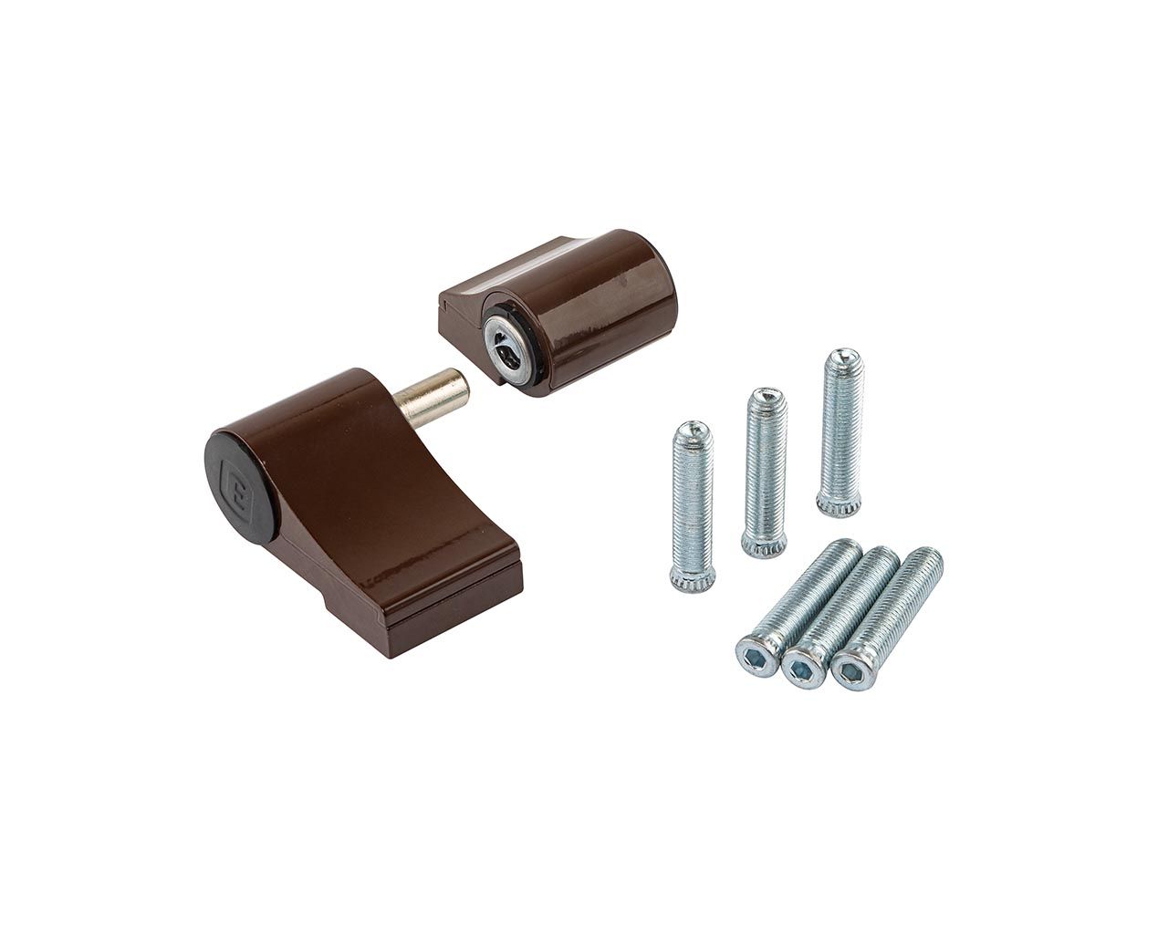 Петля двер. подшип. ELEMENTIS new, 2-х секционная, м/о 67, креп. на тепл. профиль, корич. RAL8017. Рис. 1