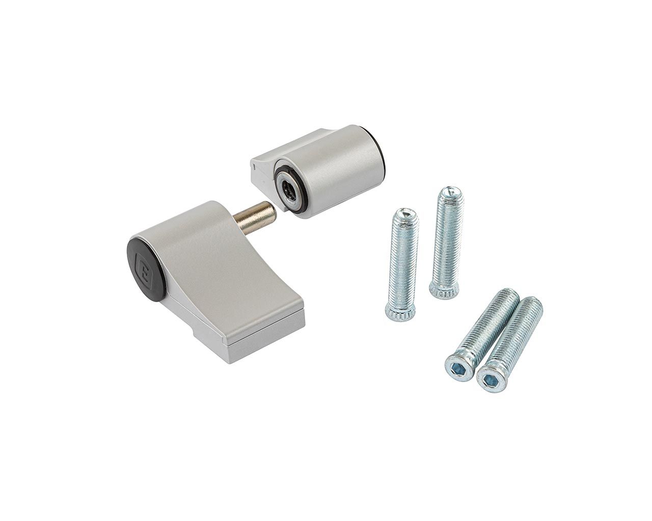 Петля двер. подшип. ELEMENTIS new, 2-х секционная, м/о 67, креп. на тепл. профиль, серебр. RAL9006. Рис. 1 Петля двер. подшип. ELEMENTIS new, 2-х секционная, м/о 67, креп. на тепл. профиль, серебр. RAL9006. Рис. 1