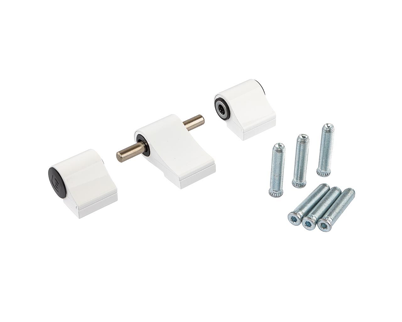 Петля двер. подшип. ELEMENTIS new, 3-х секционная, м/о 67, креп. на тепл. профиль, белая RAL9016. Рис. 1