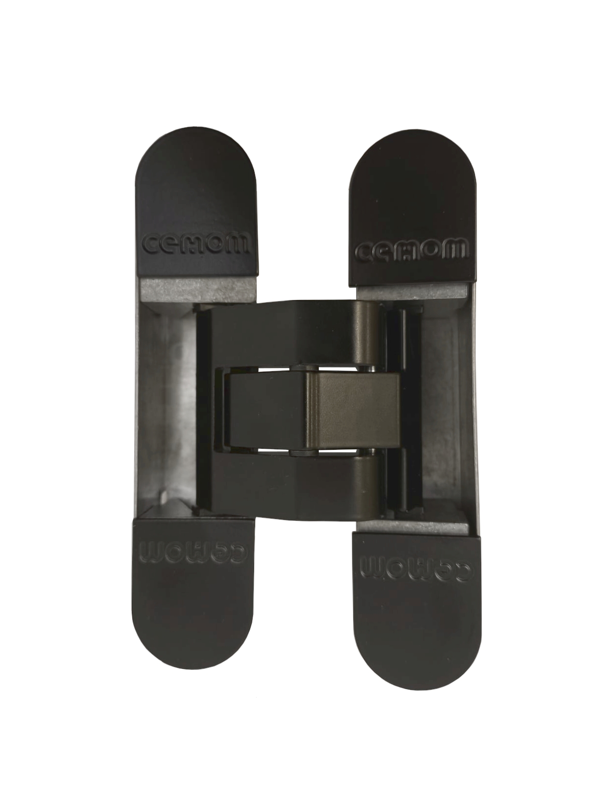 Петля дверная скрытая универсальная, 3D, 120x27 мм, 60 кг, цамак, черный матовый, с 4 пласт. колпачками