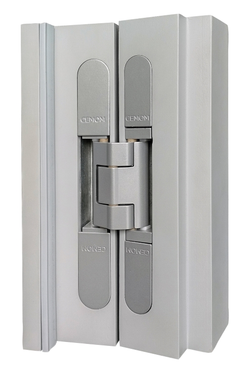 Петля дверная скрытая универсальная, 3D, 155x18/21 мм, 80 кг, цамак хром сатин., с 4 алюм. колпачками. Рис. 3